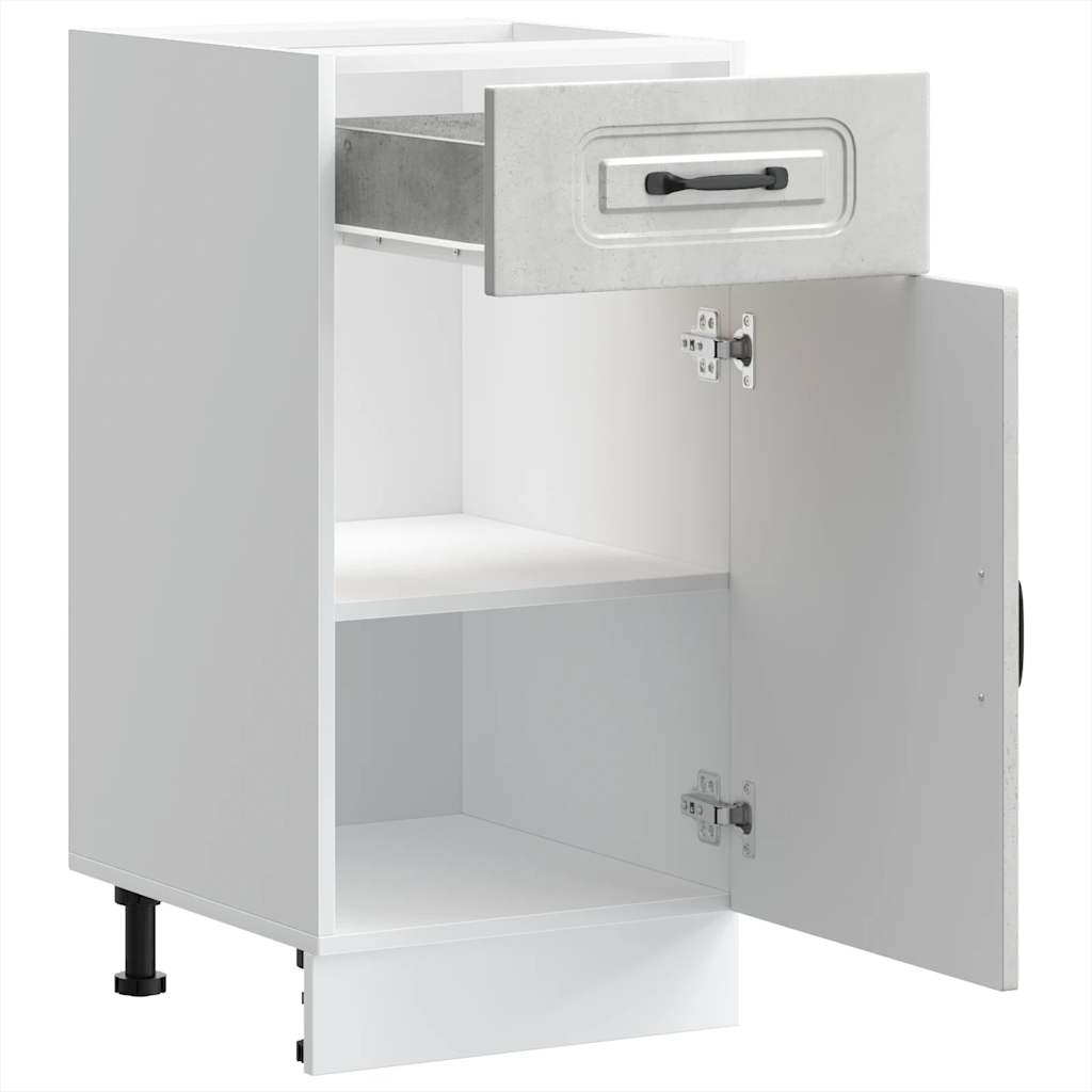 Base da Cucina Kalmar Grigio Cemento in Legno Multistrato | homemem39