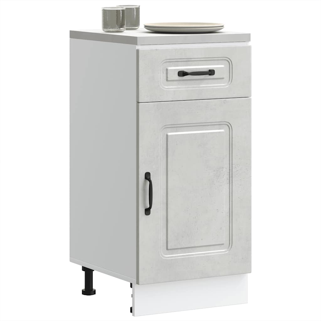 Base da Cucina Kalmar Grigio Cemento in Legno Multistrato | homemem39