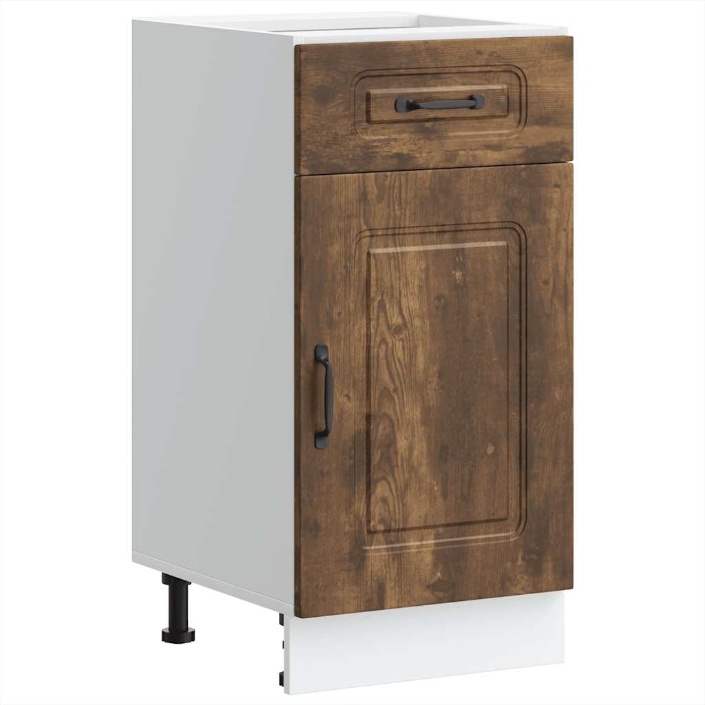 Base da Cucina Kalmar Rovere Fumo in Legno Multistrato | homemem39