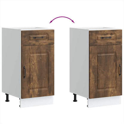 Base da Cucina Kalmar Rovere Fumo in Legno Multistrato | homemem39