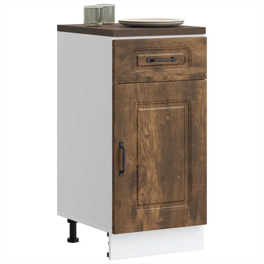 Base da Cucina Kalmar Rovere Fumo in Legno Multistrato | homemem39