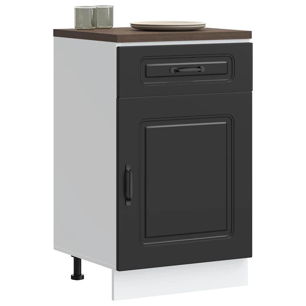Base da Cucina Kalmar Nero in Legno Multistrato | homemem39