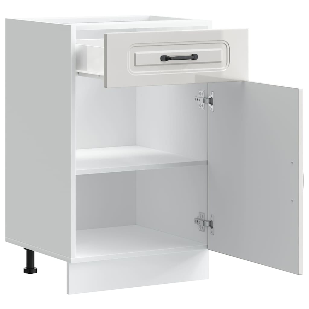 Base da Cucina Kalmar Bianco Lucido in Legno Multistrato - homemem39