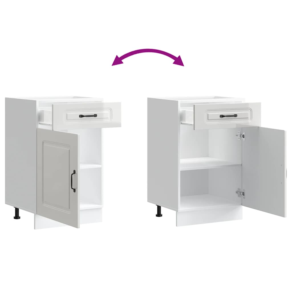 Base da Cucina Kalmar Bianco Lucido in Legno Multistrato | homemem39