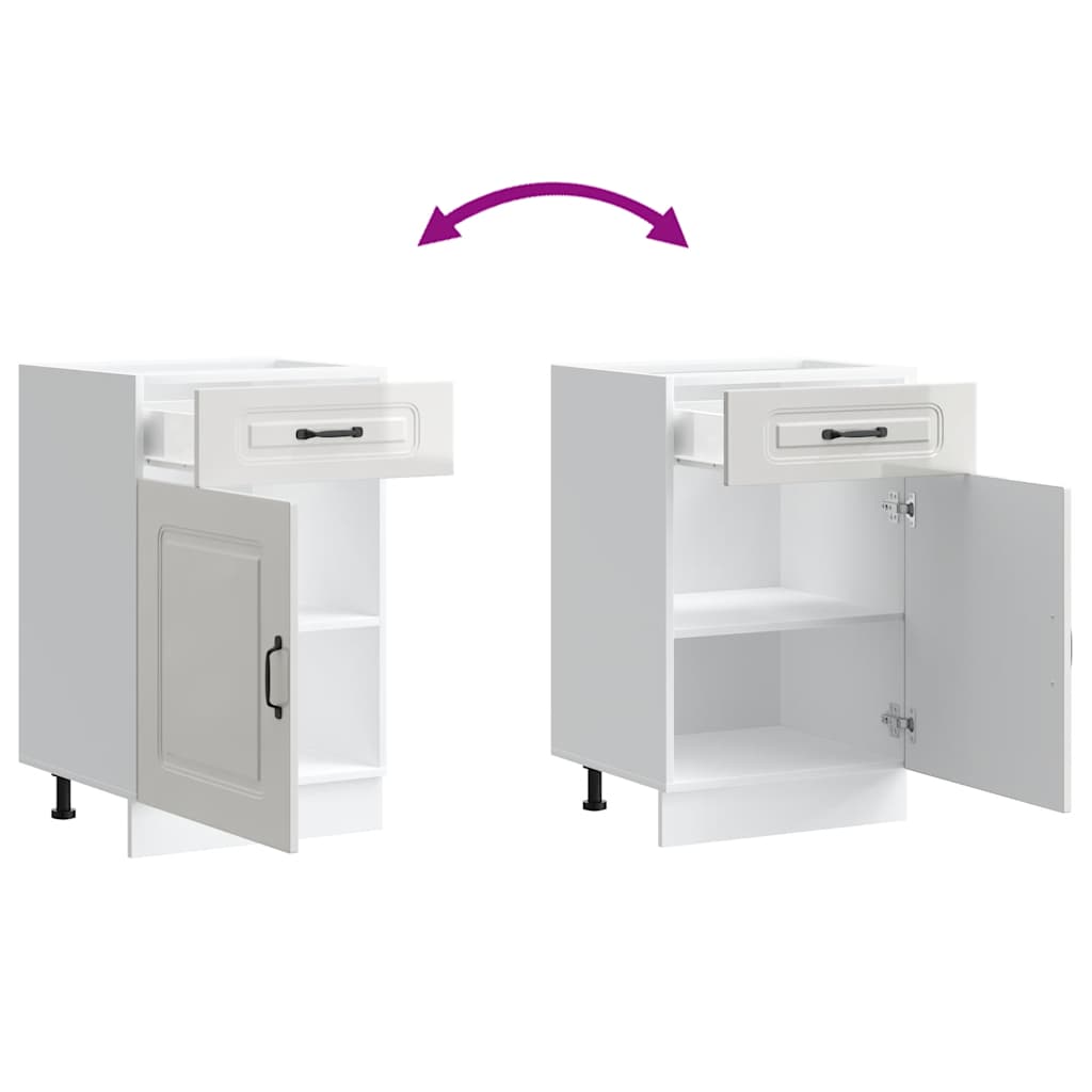 Base da Cucina Kalmar Bianco Lucido in Legno Multistrato - homemem39