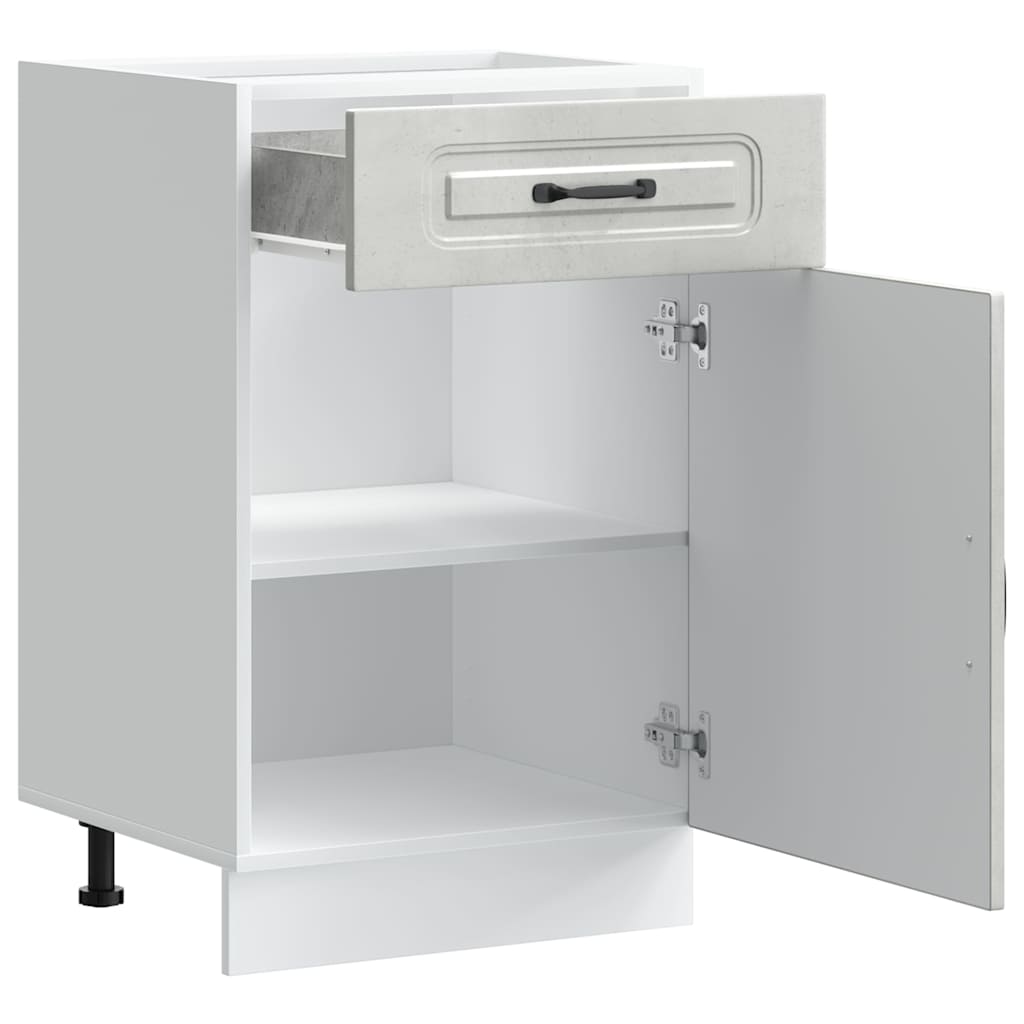 Base da Cucina Kalmar Grigio Cemento in Legno Multistrato | homemem39