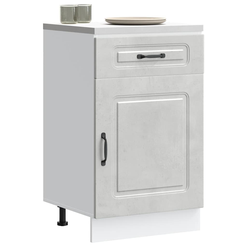 Base da Cucina Kalmar Grigio Cemento in Legno Multistrato | homemem39