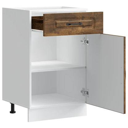 Base da Cucina Kalmar Rovere Fumo in Legno Multistrato | homemem39