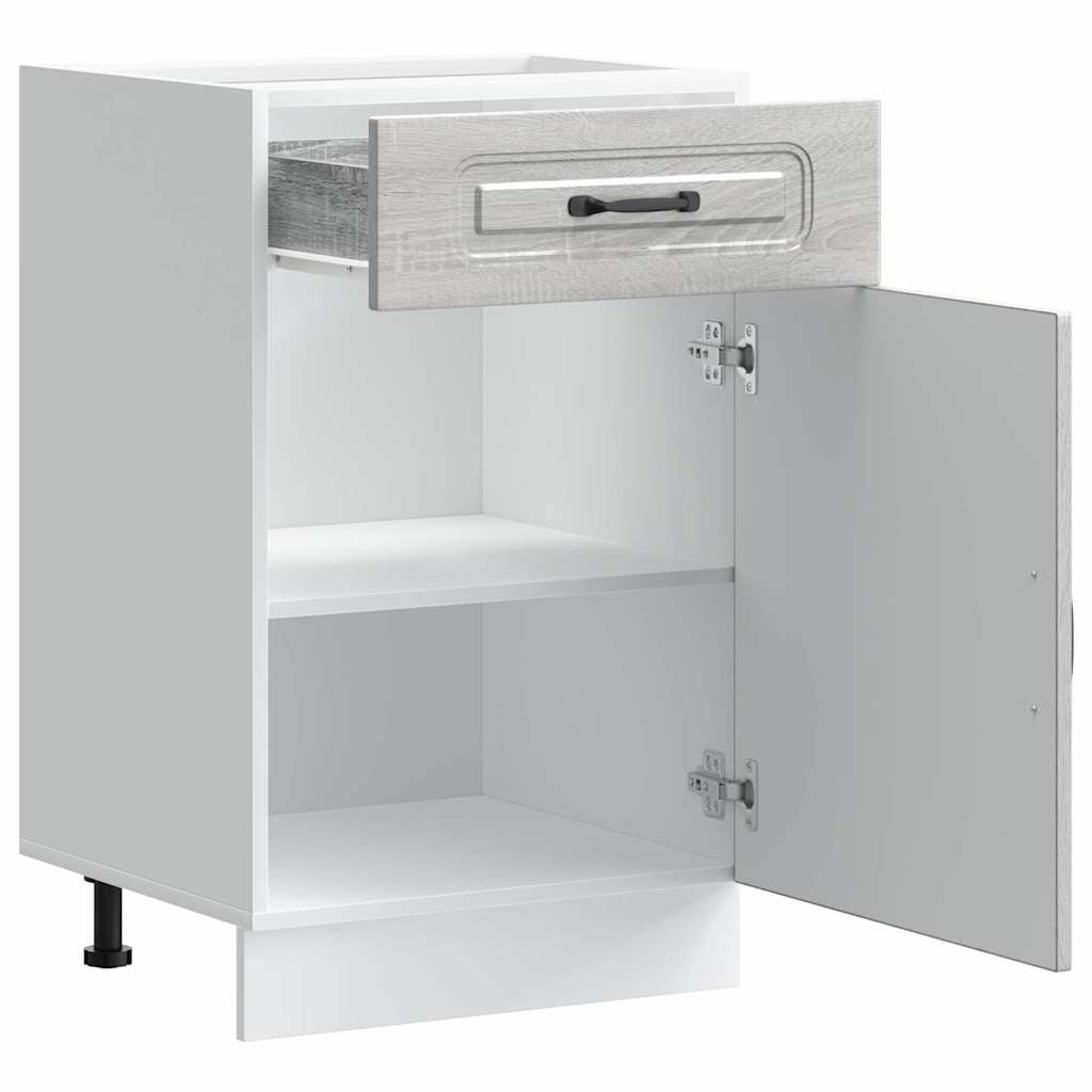 Base da Cucina Kalmar Grigio Sonoma in Legno Multistrato | homemem39