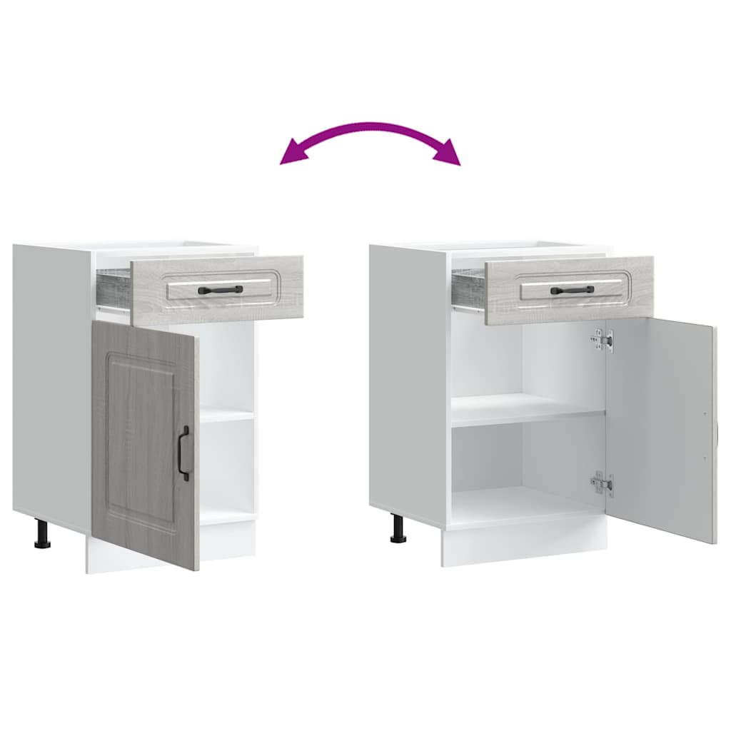 Base da Cucina Kalmar Grigio Sonoma in Legno Multistrato | homemem39