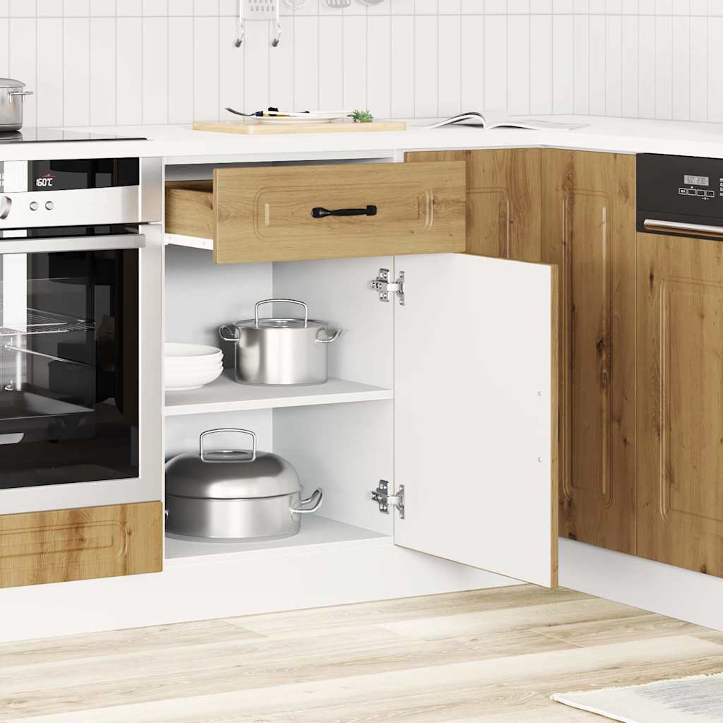 Base da Cucina Kalmar Rovere Artigianale in Legno Multistrato - homemem39