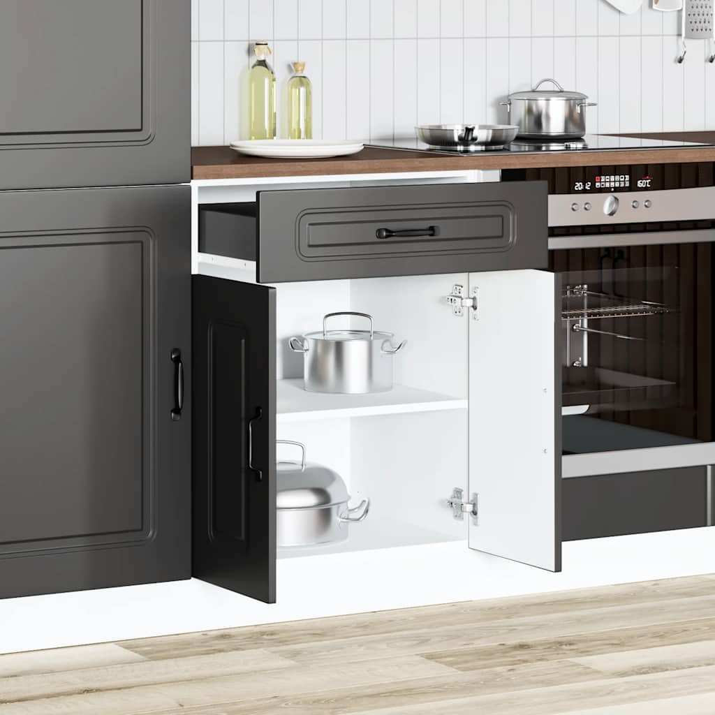 Base da Cucina Kalmar Nero in Legno Multistrato | homemem39