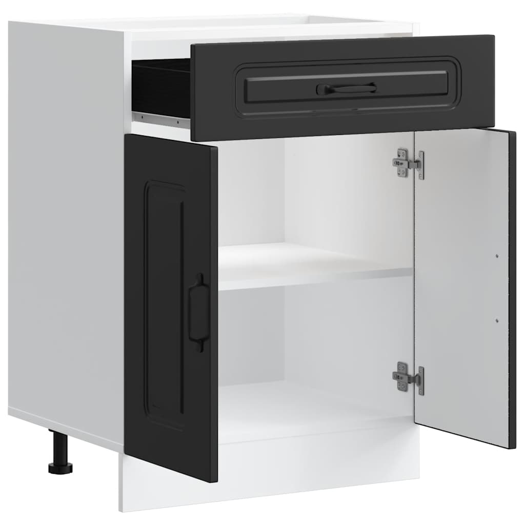 Base da Cucina Kalmar Nero in Legno Multistrato | homemem39