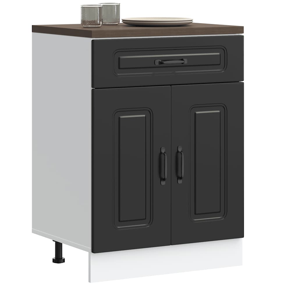 Base da Cucina Kalmar Nero in Legno Multistrato | homemem39