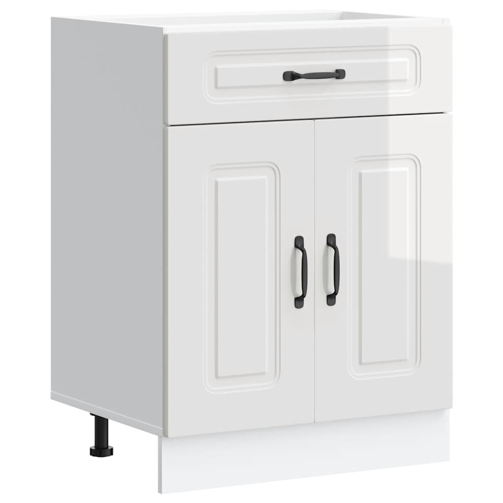 Base da Cucina Kalmar Bianco Lucido in Legno Multistrato