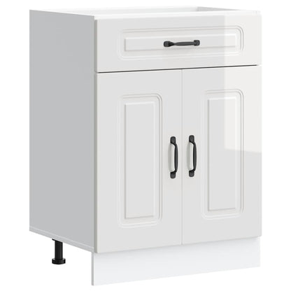 Base da Cucina Kalmar Bianco Lucido in Legno Multistrato