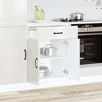Base da Cucina Kalmar Bianco Lucido in Legno Multistrato