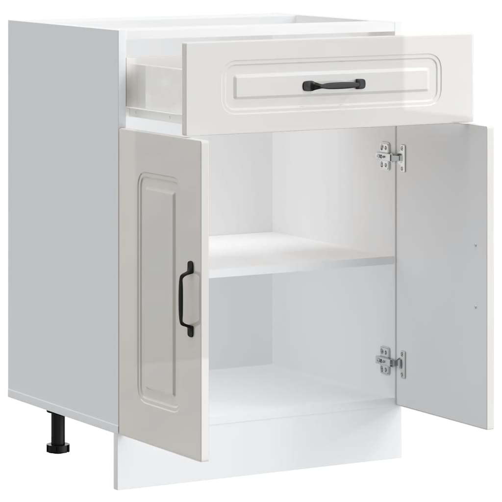 Base da Cucina Kalmar Bianco Lucido in Legno Multistrato