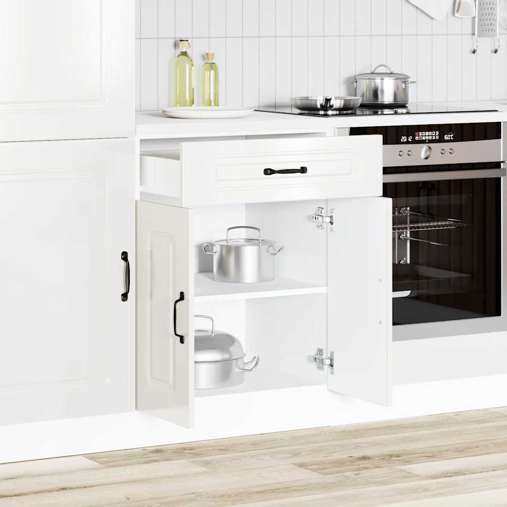 Base da Cucina Kalmar Bianco Lucido in Legno Multistrato