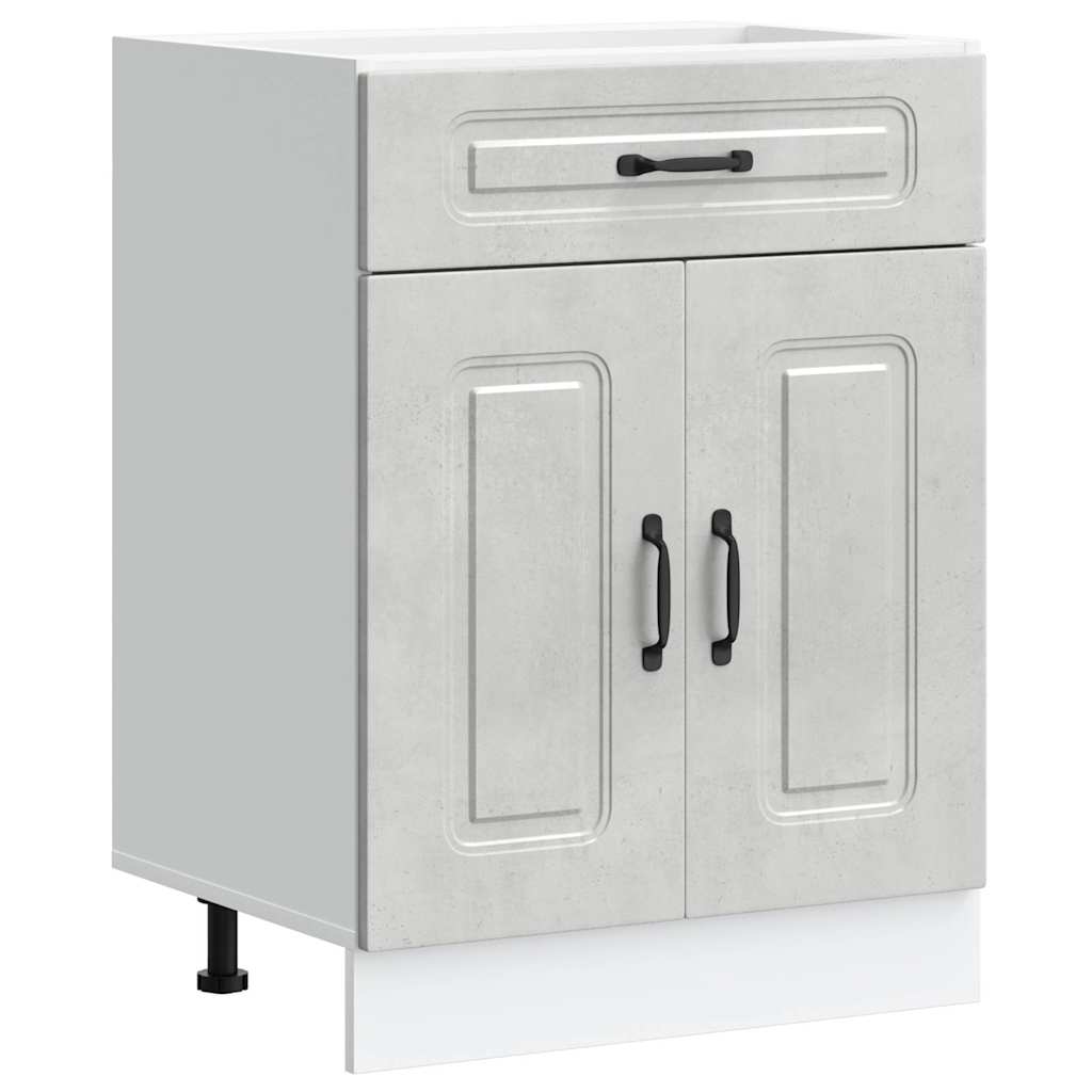 Base da Cucina Kalmar Grigio Cemento in Legno Multistrato | homemem39