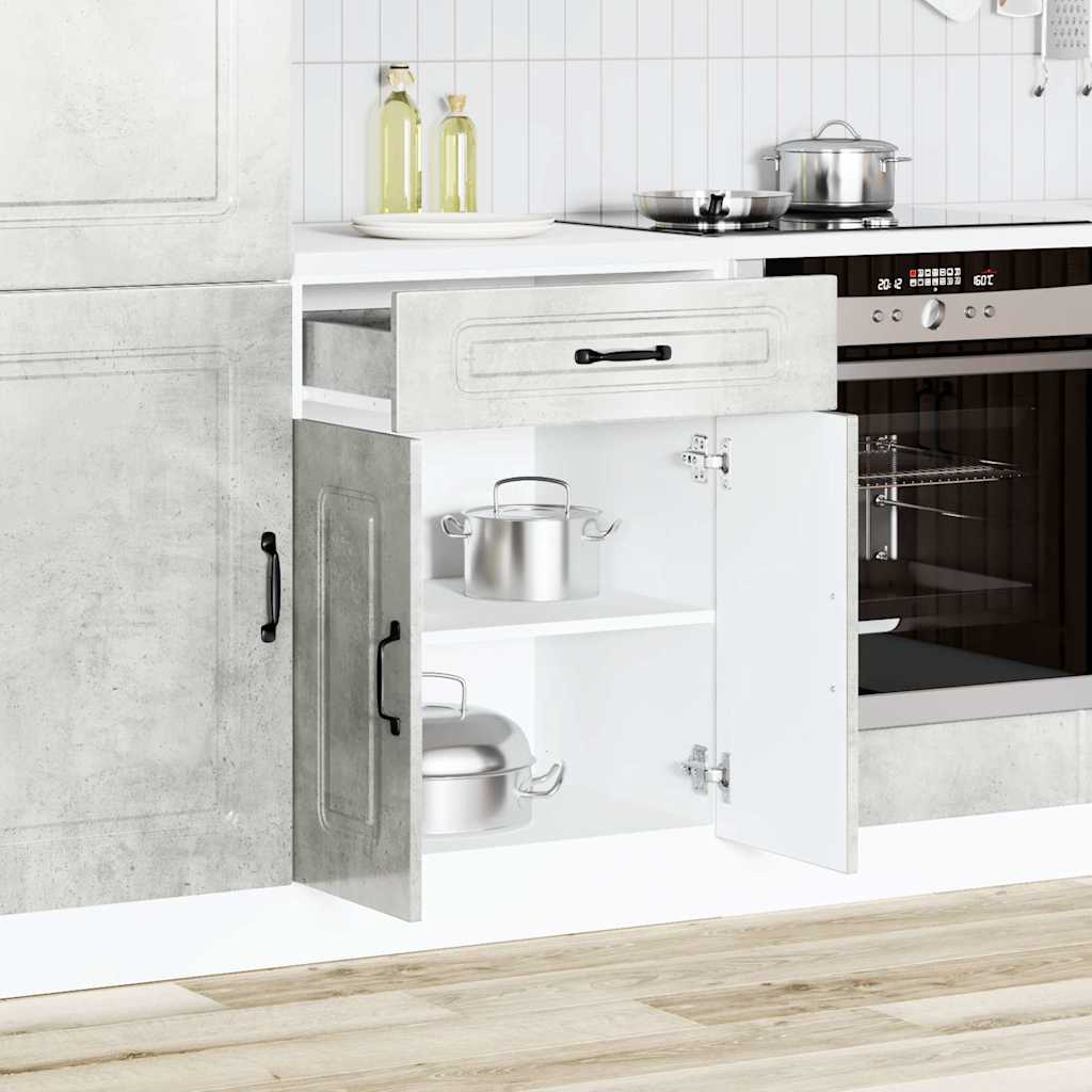 Base da Cucina Kalmar Grigio Cemento in Legno Multistrato | homemem39