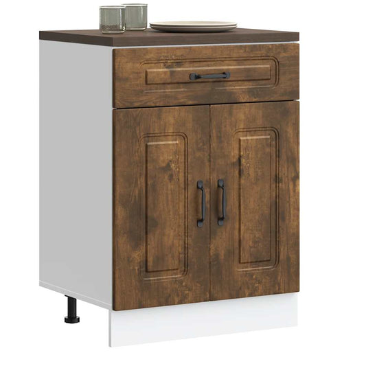 Base da Cucina Kalmar Rovere Fumo in Legno Multistrato