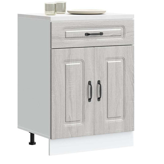 Base da Cucina Kalmar Grigio Sonoma in Legno Multistrato