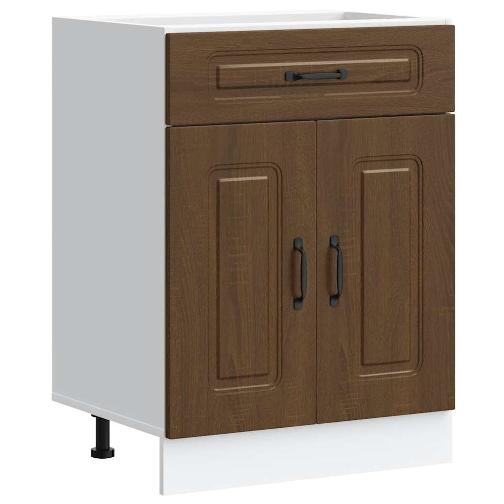 Base da Cucina Kalmar Rovere Marrone in Legno Multistrato