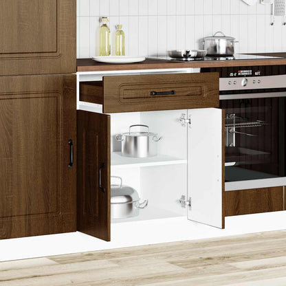 Base da Cucina Kalmar Rovere Marrone in Legno Multistrato