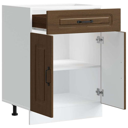 Base da Cucina Kalmar Rovere Marrone in Legno Multistrato
