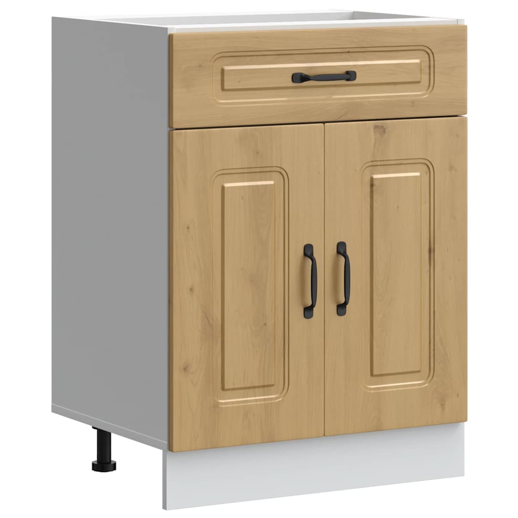 Base da Cucina Kalmar Rovere Artigianale in Legno Multistrato