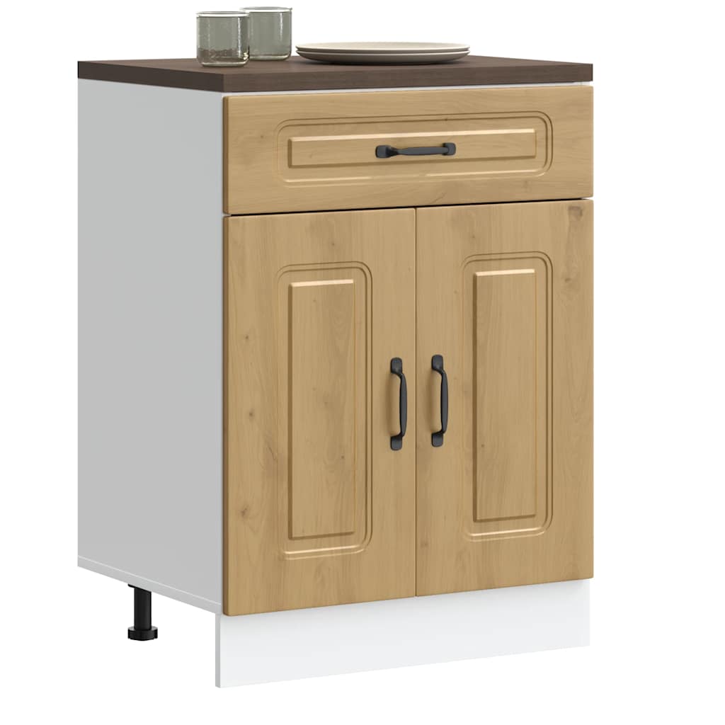 Base da Cucina Kalmar Rovere Artigianale in Legno Multistrato | homemem39