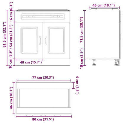 Base da Cucina Kalmar Bianco in Legno Multistrato | homemem39