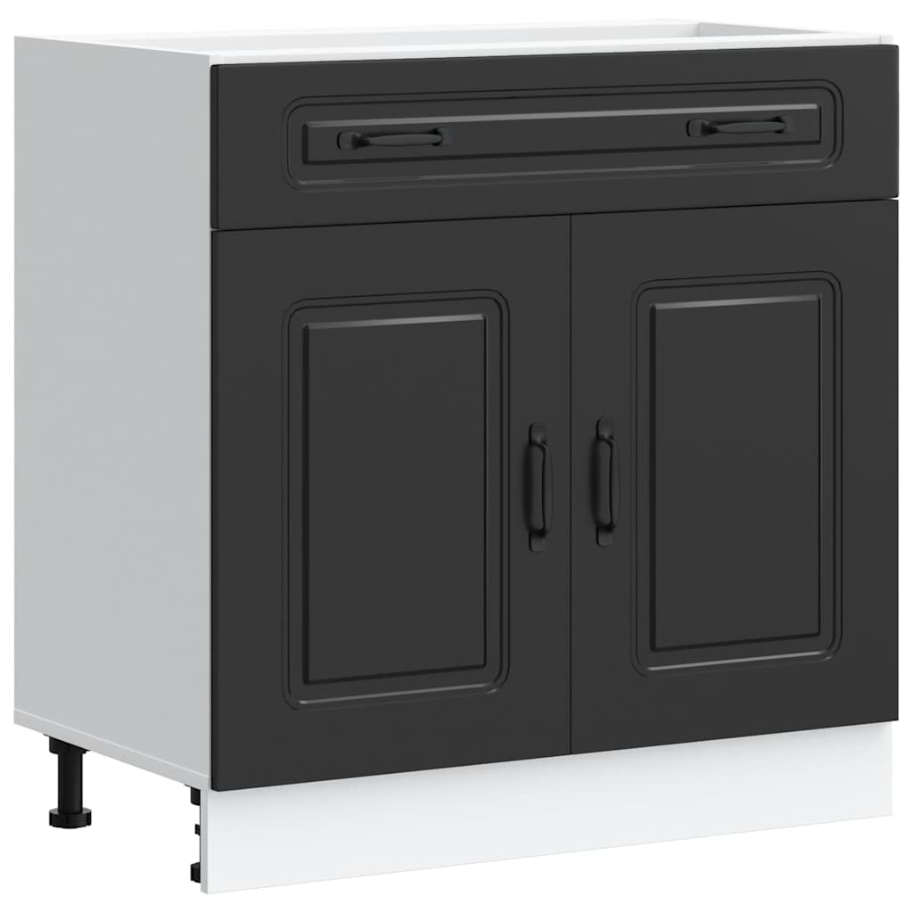 Base da Cucina Kalmar Nero in Legno Multistrato