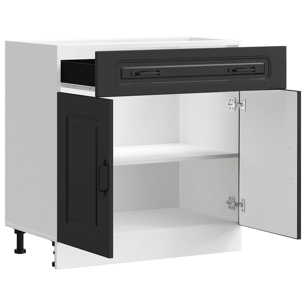 Base da Cucina Kalmar Nero in Legno Multistrato