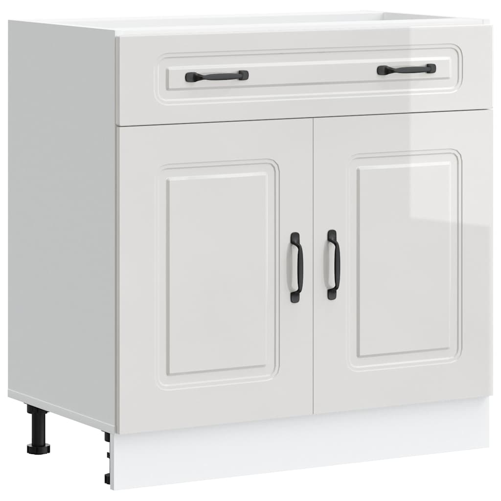 Base da Cucina Kalmar Bianco Lucido in Legno Multistrato