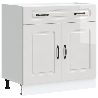 Base da Cucina Kalmar Bianco Lucido in Legno Multistrato