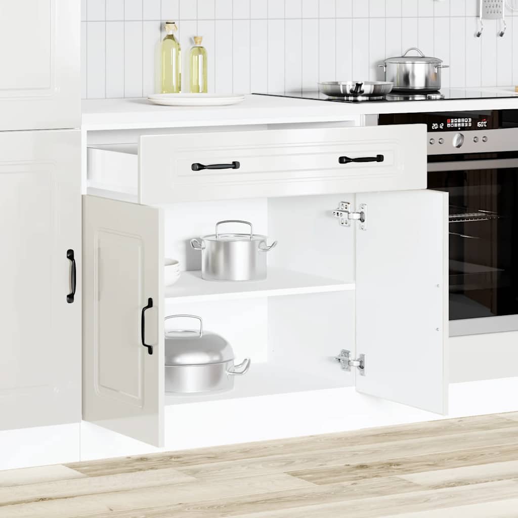 Base da Cucina Kalmar Bianco Lucido in Legno Multistrato | homemem39