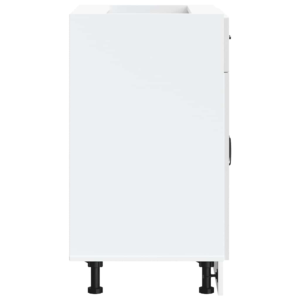Base da Cucina Kalmar Bianco Lucido in Legno Multistrato