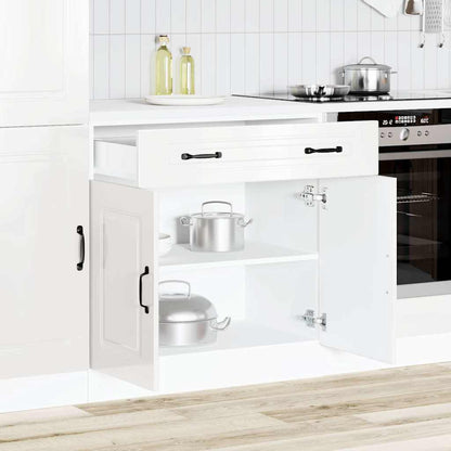Base da Cucina Kalmar Bianco Lucido in Legno Multistrato - homemem39