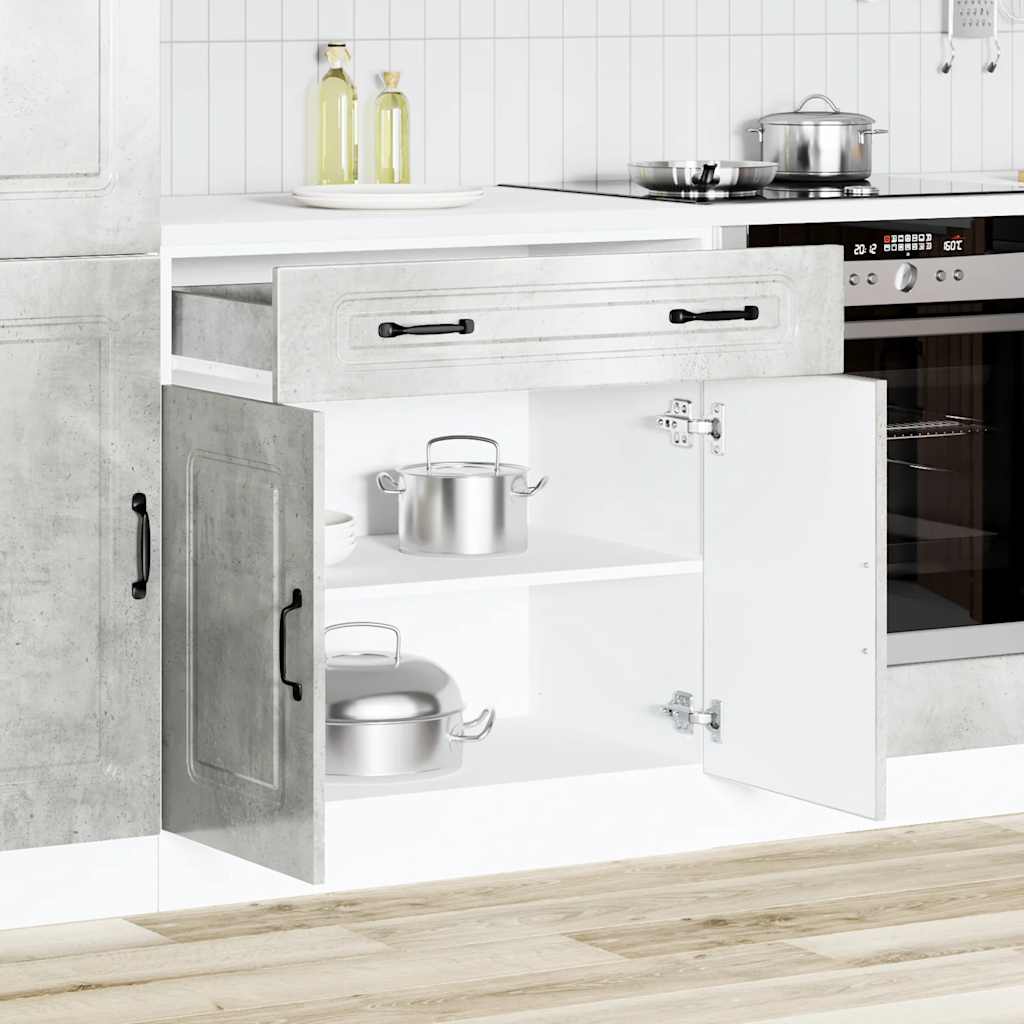 Base da Cucina Kalmar Grigio Cemento in Legno Multistrato | homemem39