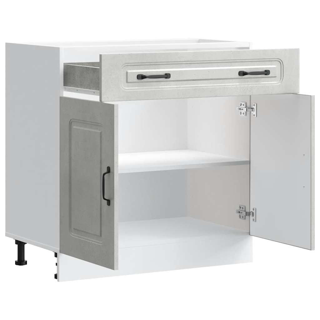 Base da Cucina Kalmar Grigio Cemento in Legno Multistrato - homemem39