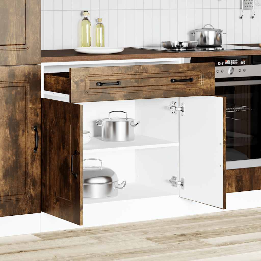 Base da Cucina Kalmar Rovere Fumo in Legno Multistrato