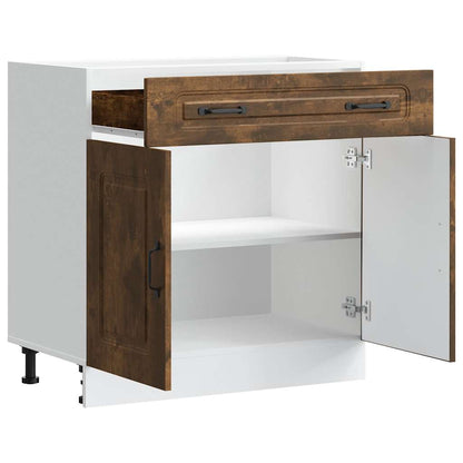 Base da Cucina Kalmar Rovere Fumo in Legno Multistrato | homemem39