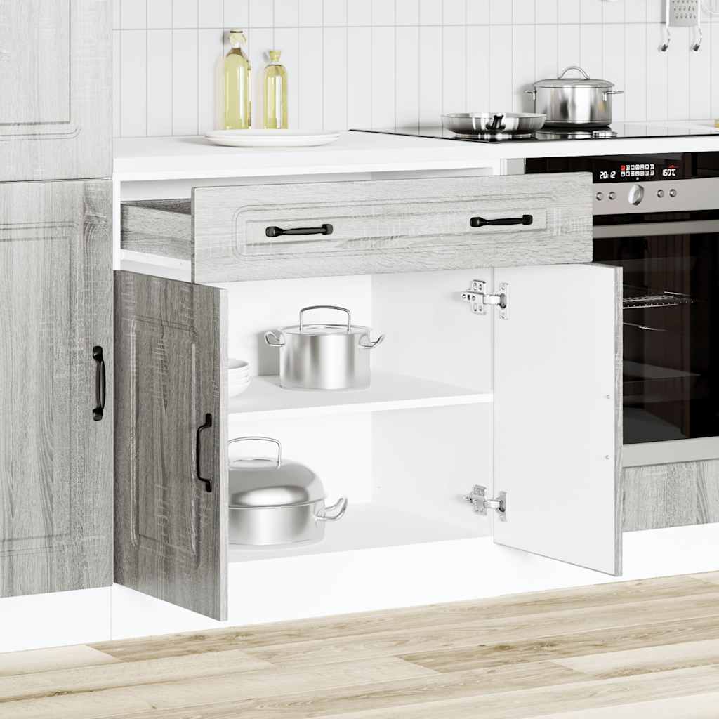 Base da Cucina Kalmar Grigio Sonoma in Legno Multistrato