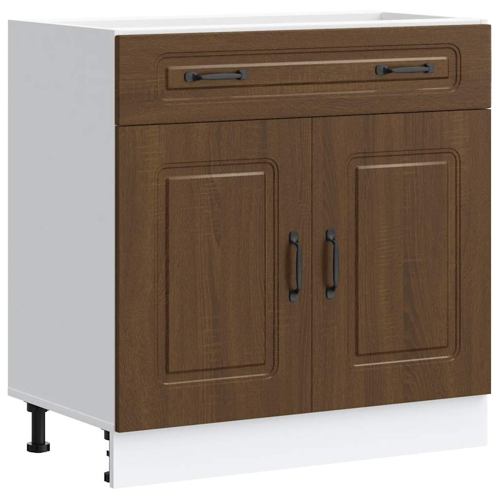 Base da Cucina Kalmar Rovere Marrone in Legno Multistrato