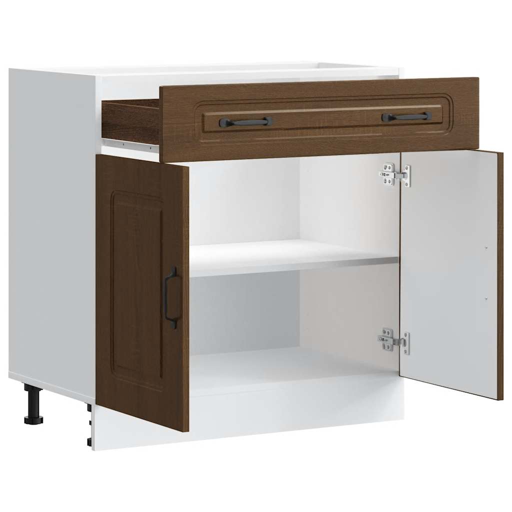 Base da Cucina Kalmar Rovere Marrone in Legno Multistrato