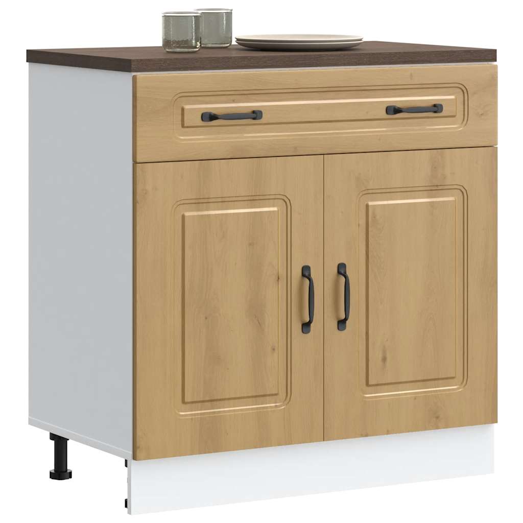 Base da Cucina Kalmar Rovere Artigianale in Legno Multistrato | homemem39