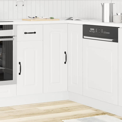 Mobile Base ad Angolo Cucina Kalmar Bianco in Legno Multistrato | homemem39