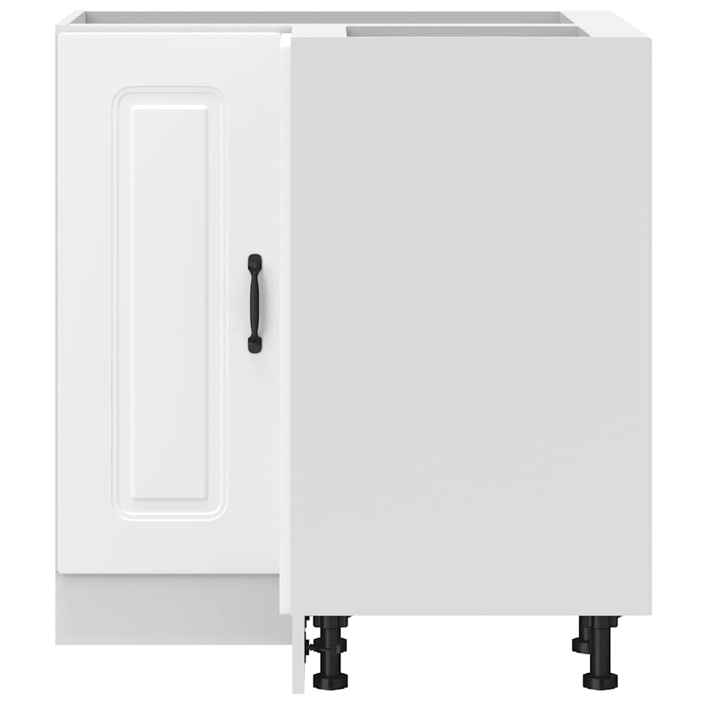 Mobile Base ad Angolo Cucina Kalmar Bianco in Legno Multistrato - homemem39